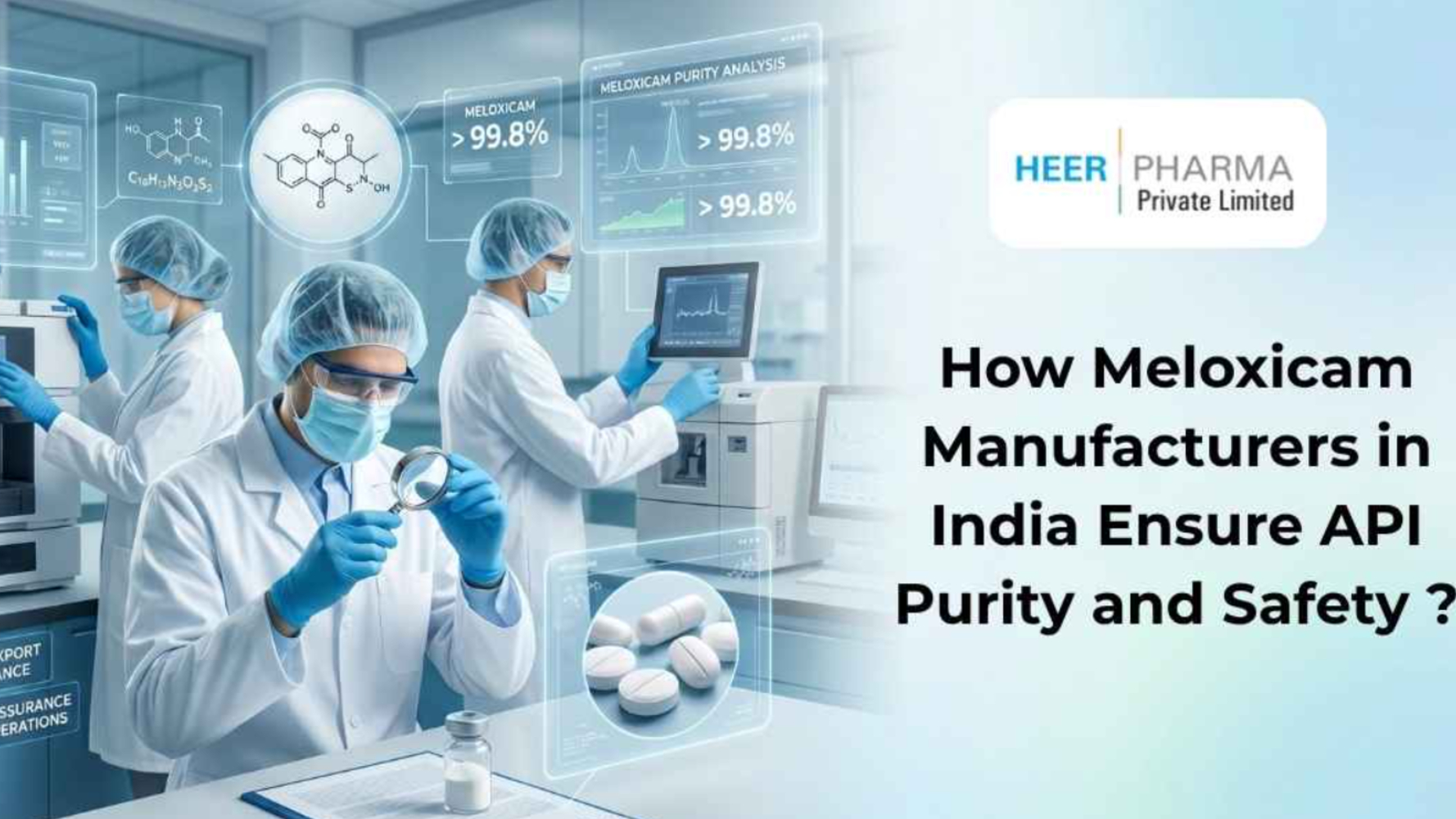 How Meloxicam Manufacturers in India Ensure API Purity and Safety ? - Heer Pharma